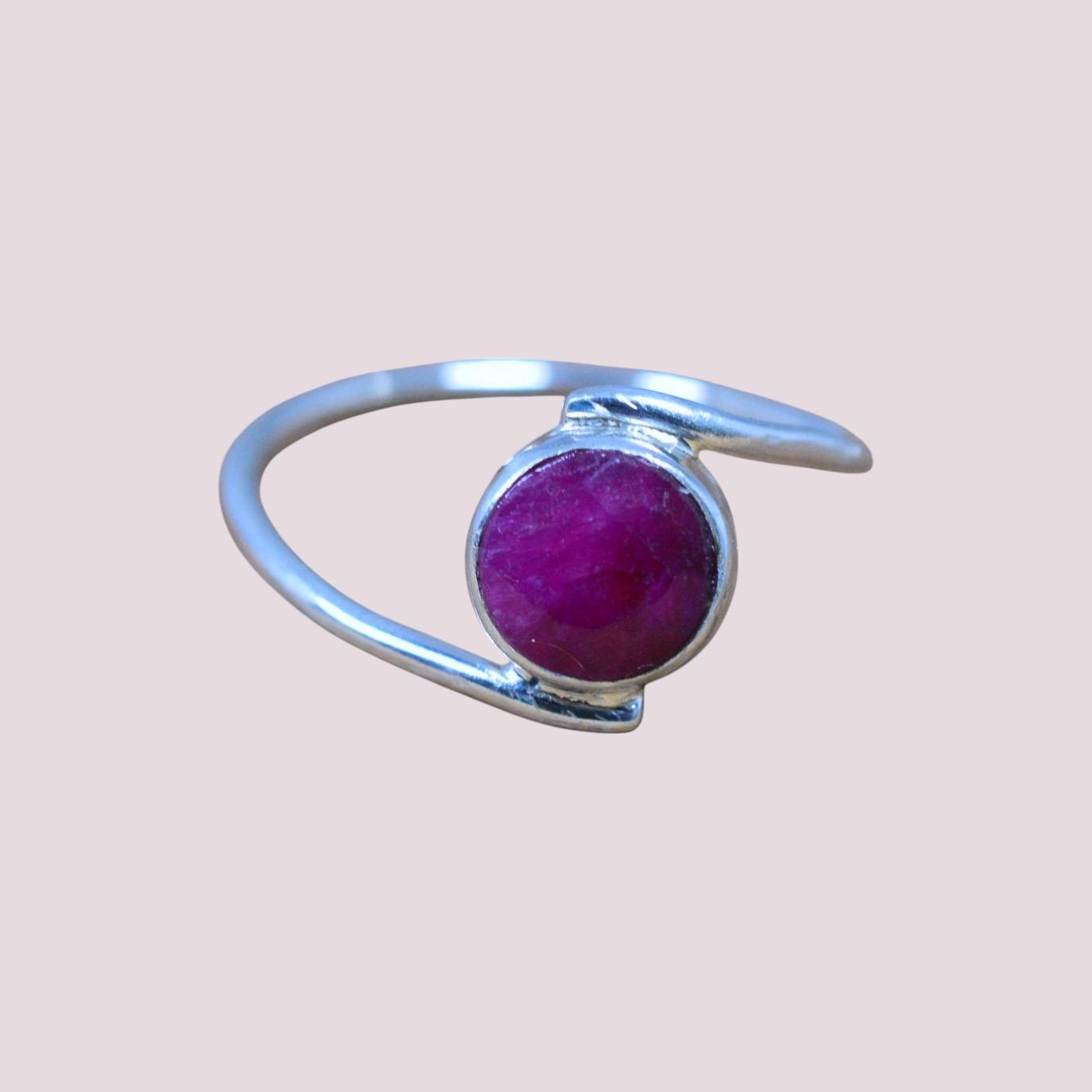 925 Silver Gemstone Side Ring